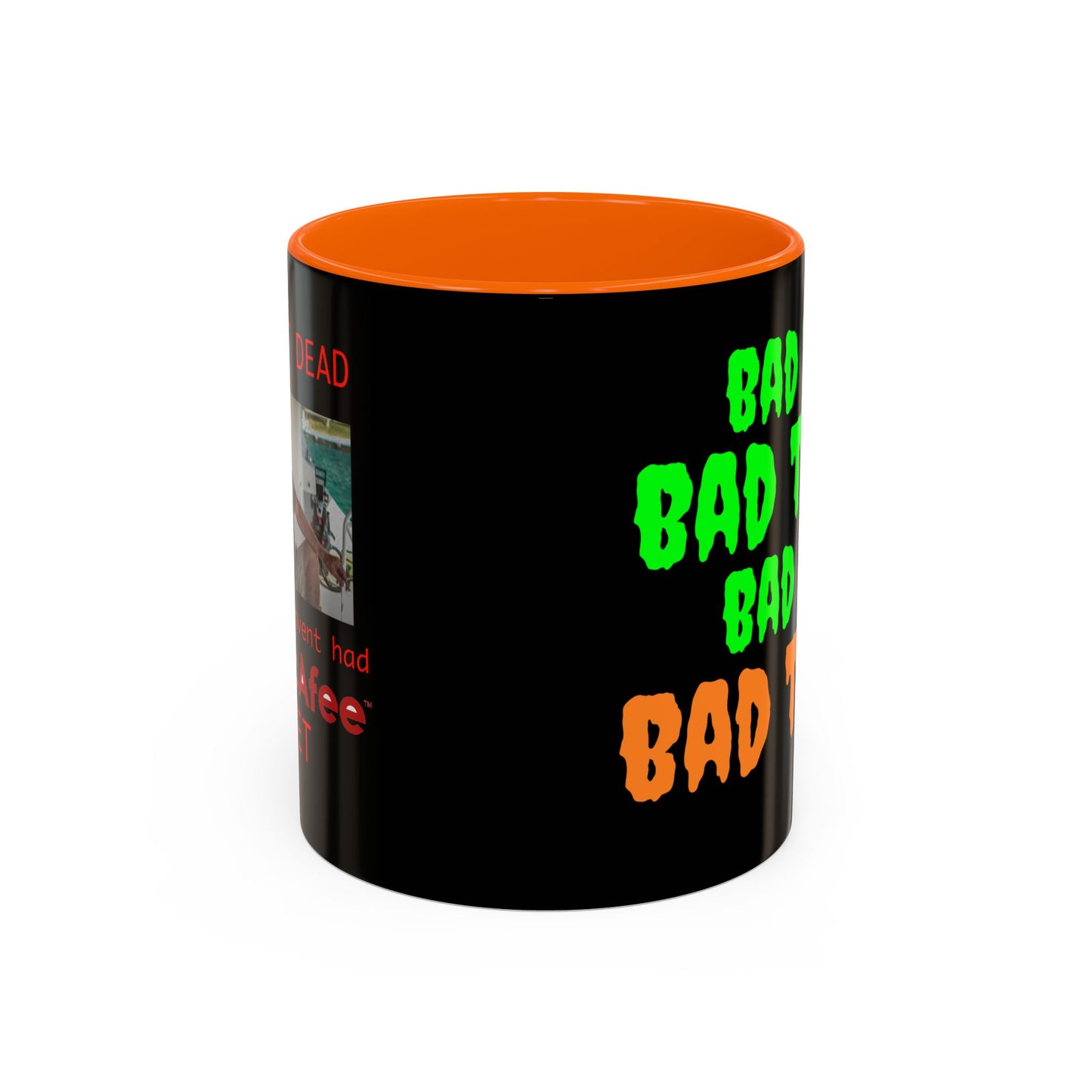 Bad Trip Coffee Mug — Funny McAfee Meme Accent Mug (11/15oz)