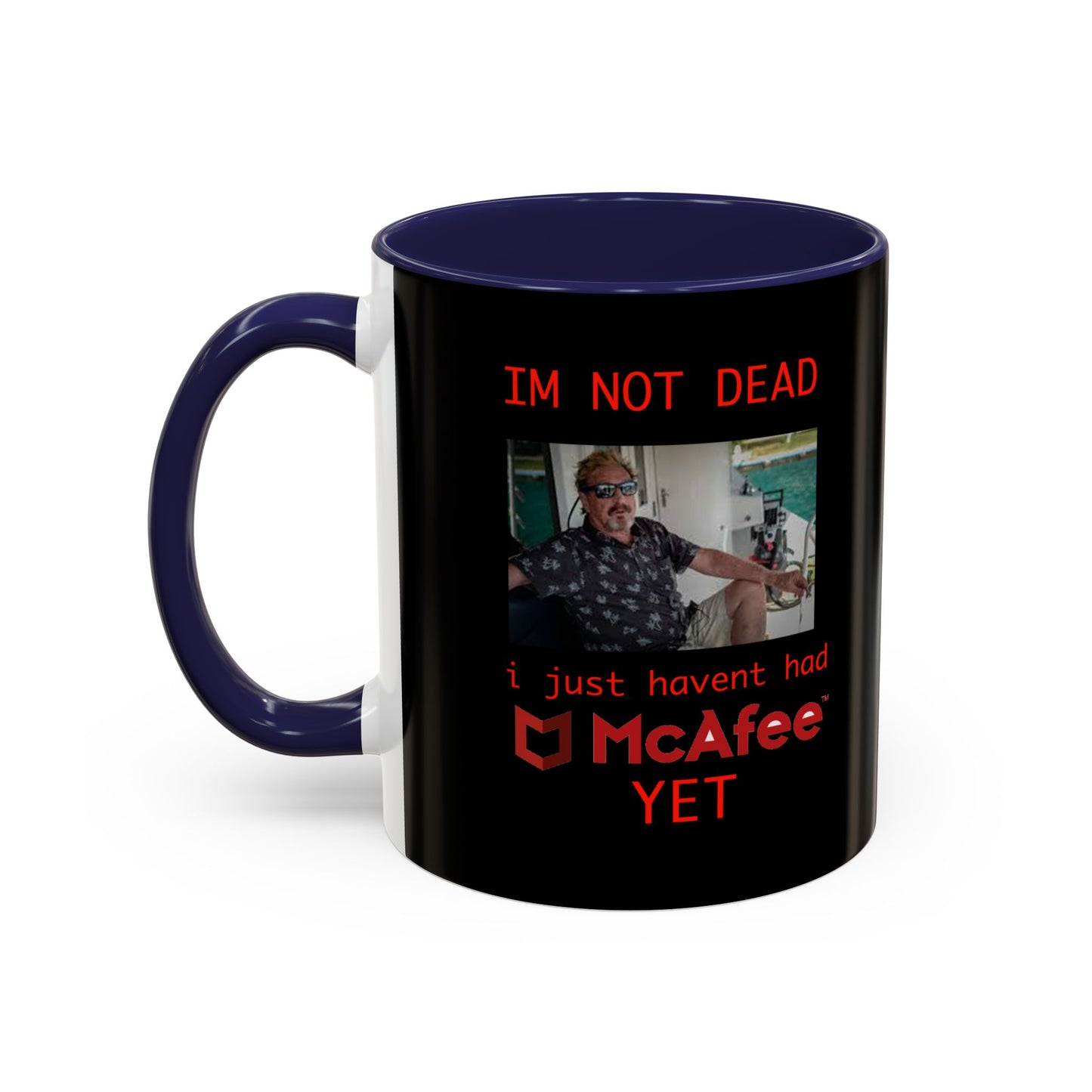 Bad Trip Coffee Mug — Funny McAfee Meme Accent Mug (11/15oz)