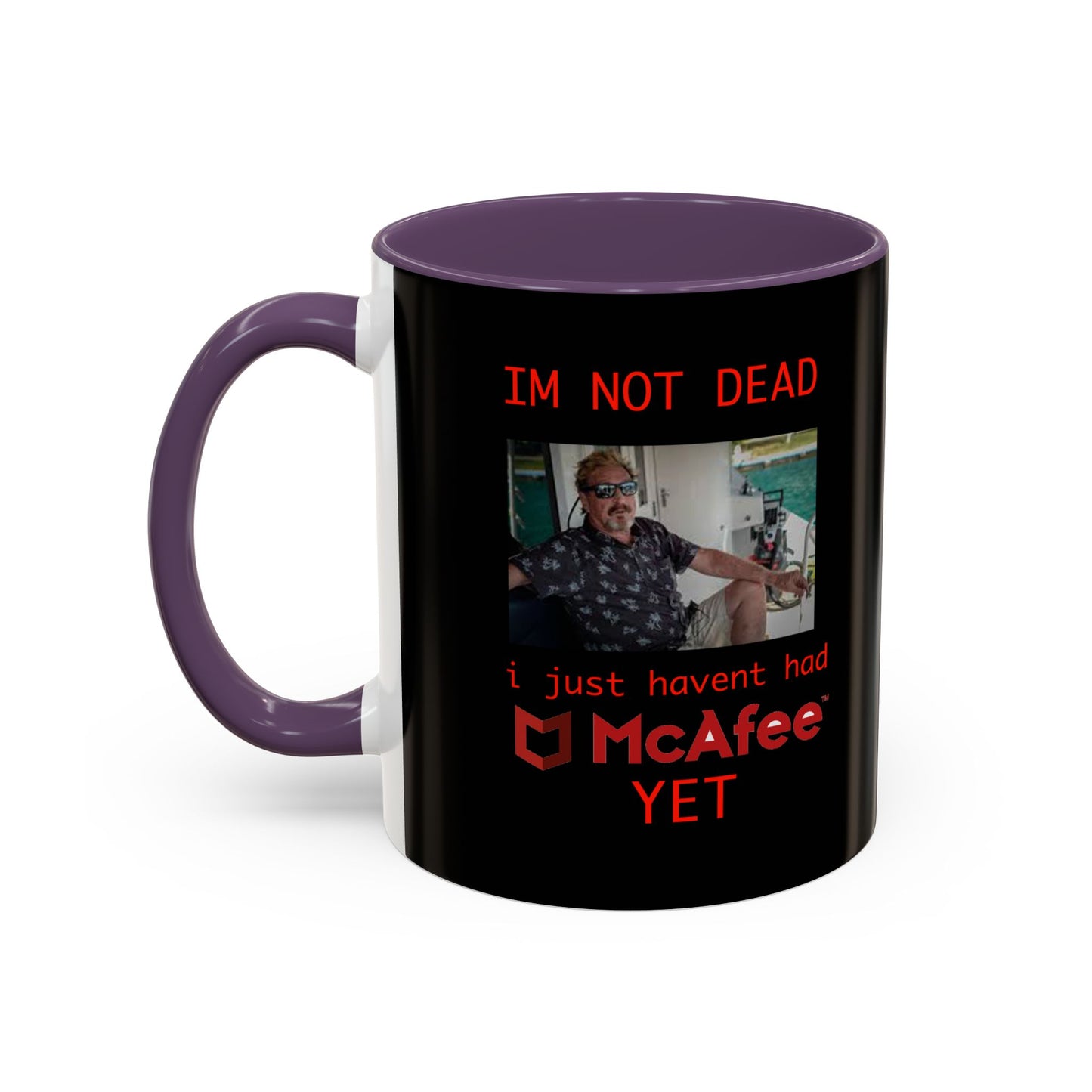 Bad Trip Coffee Mug — Funny McAfee Meme Accent Mug (11/15oz)