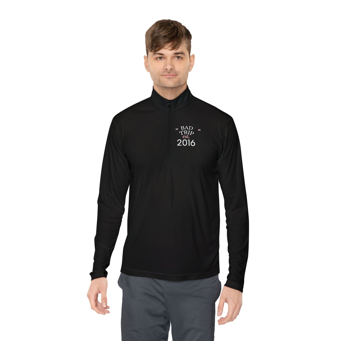 Quarter-Zip Pullover — "Quarter Brick Movement" Graphic Pullover (Bad Trip 2016)