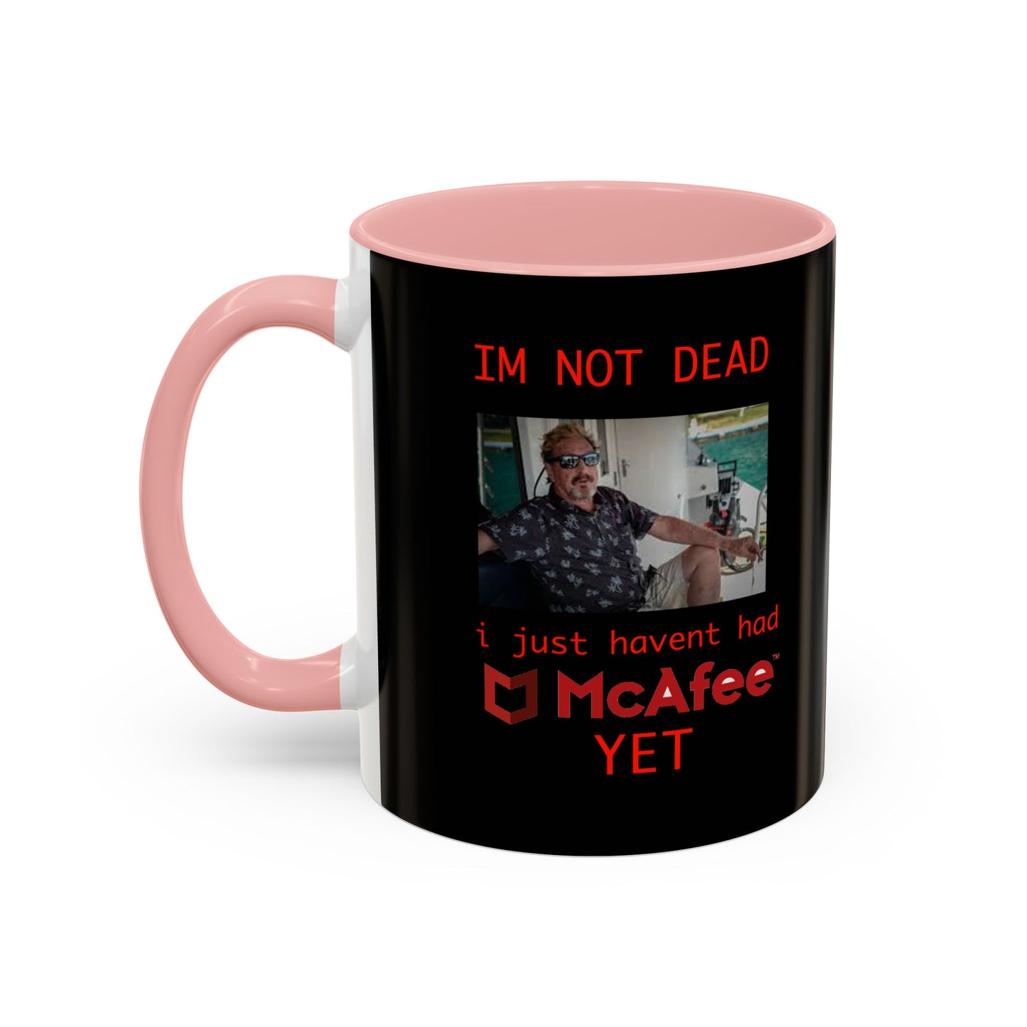 Bad Trip Coffee Mug — Funny McAfee Meme Accent Mug (11/15oz)